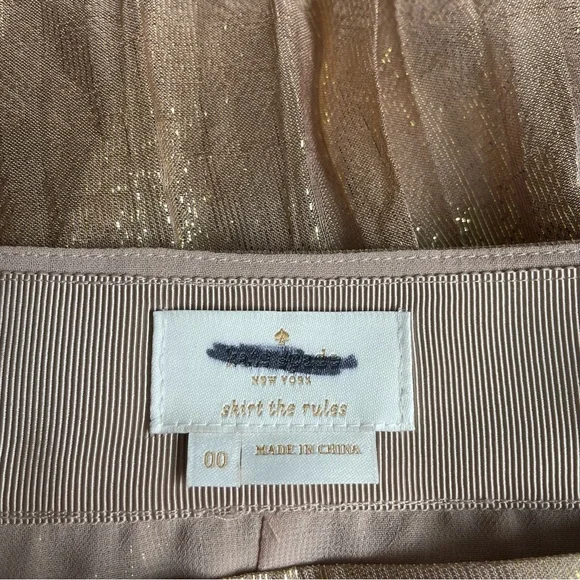 Kate spade Skirt The Rules metallic gold pleated midi skirt 11852 - Picture 5 of 8